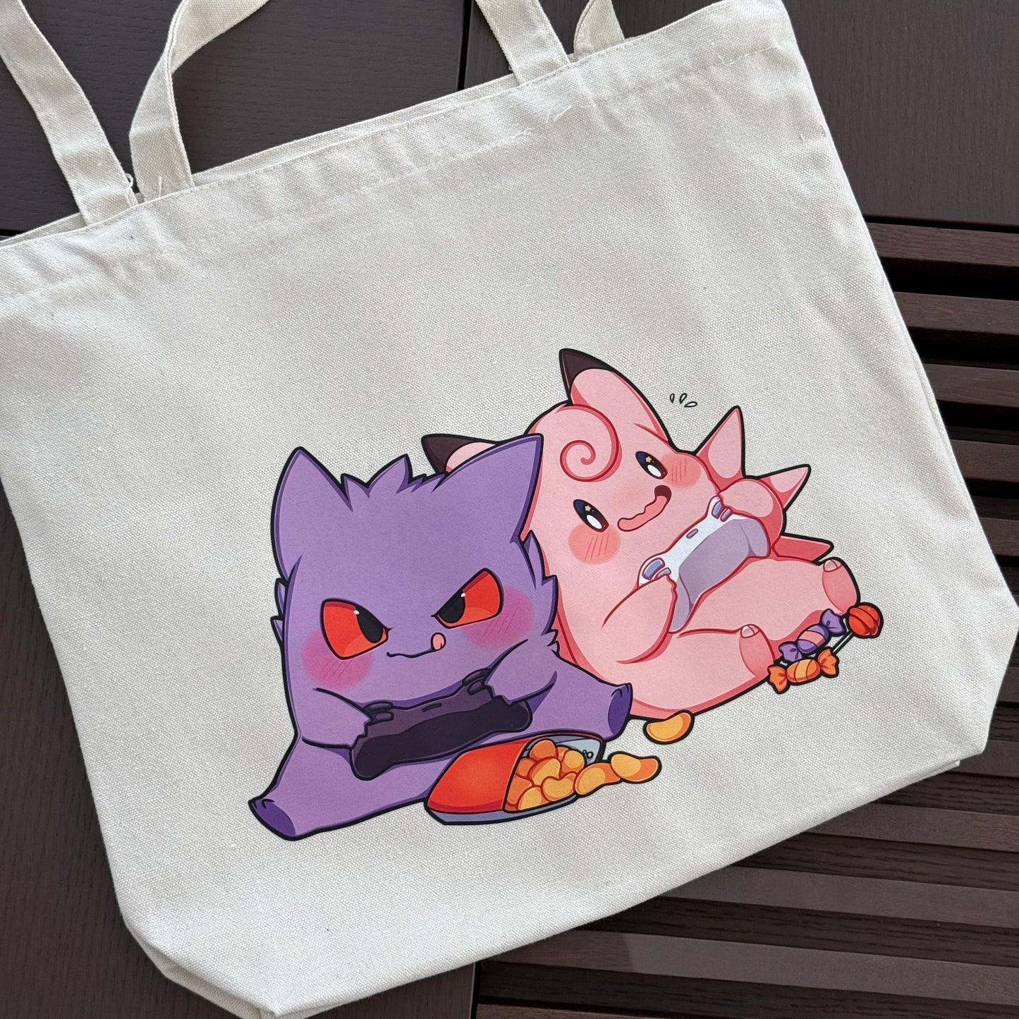 Gengar Clefable Tote Bag