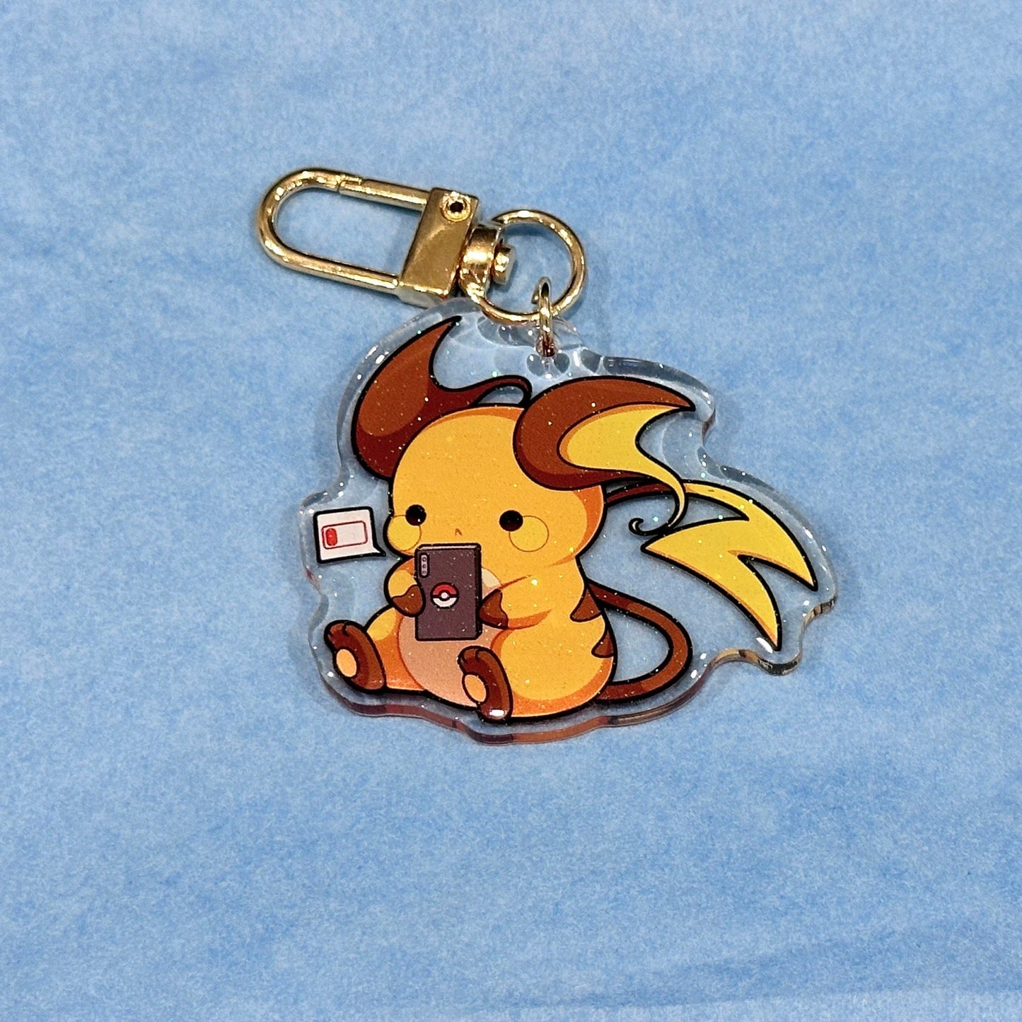 Raichu 2” Acrylic Keychains | Double Sided Glitter Epoxy