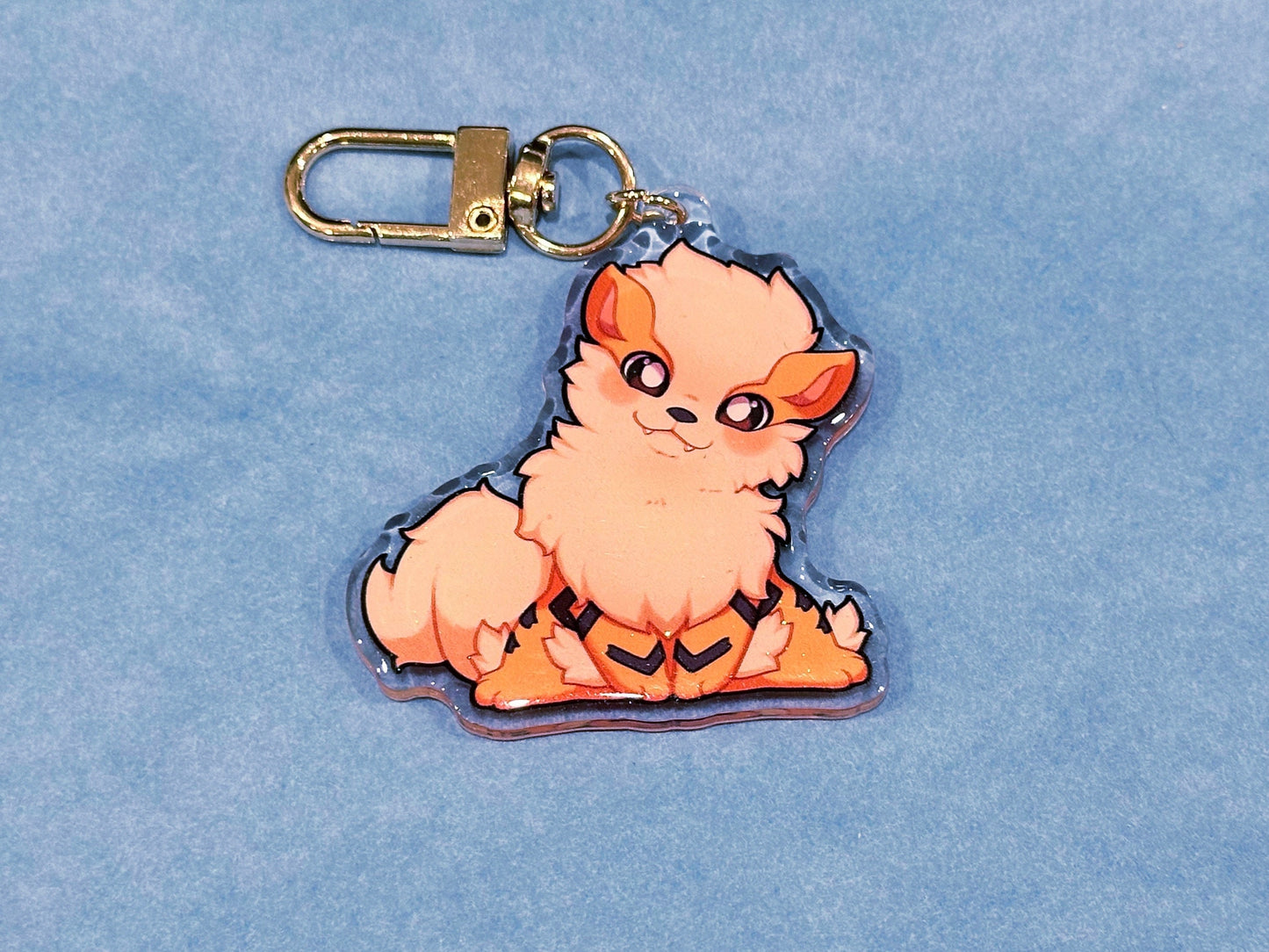 Arcanine 2” Acrylic Keychains | Double Sided Glitter Epoxy