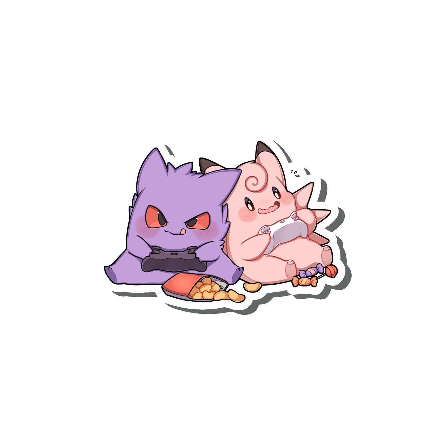 Gengar Clefable Sticker