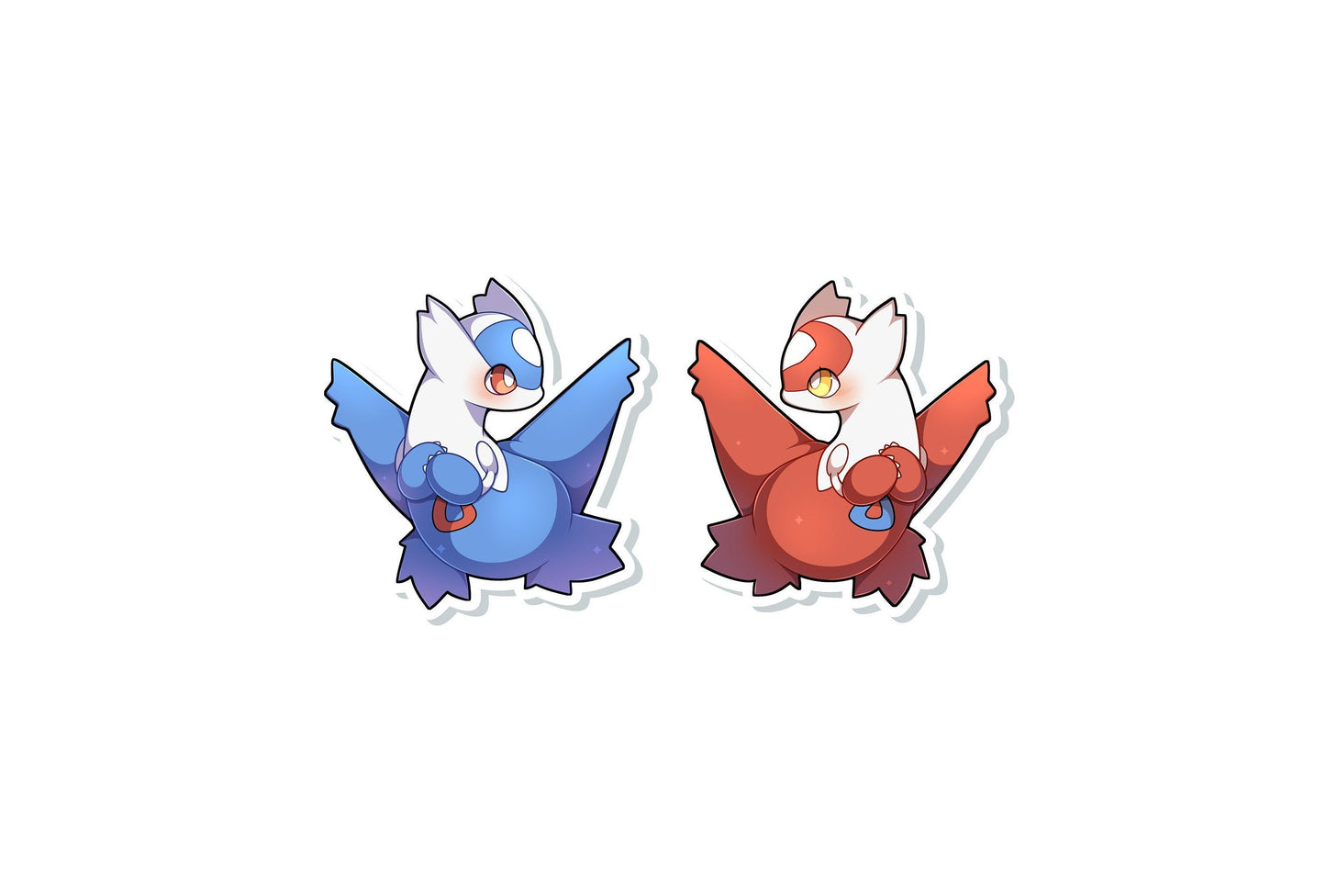 Latios Latias Stickers