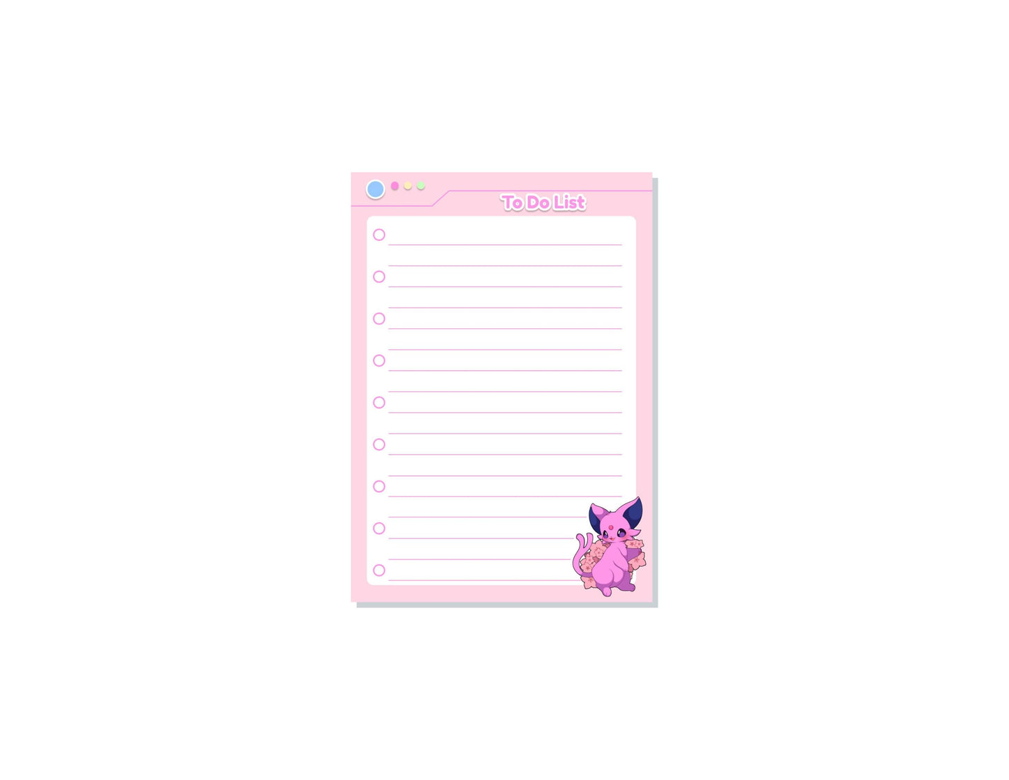 Memo Pads Espeon Note Pad | School Supplies, Journaling, Scrapbooking