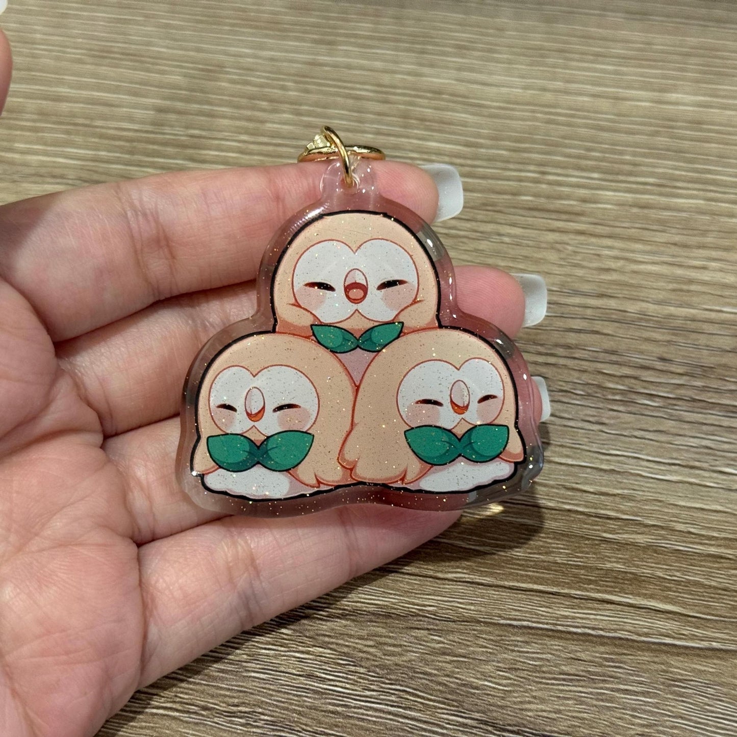 Rowlet 2" Acrylic Keychain
