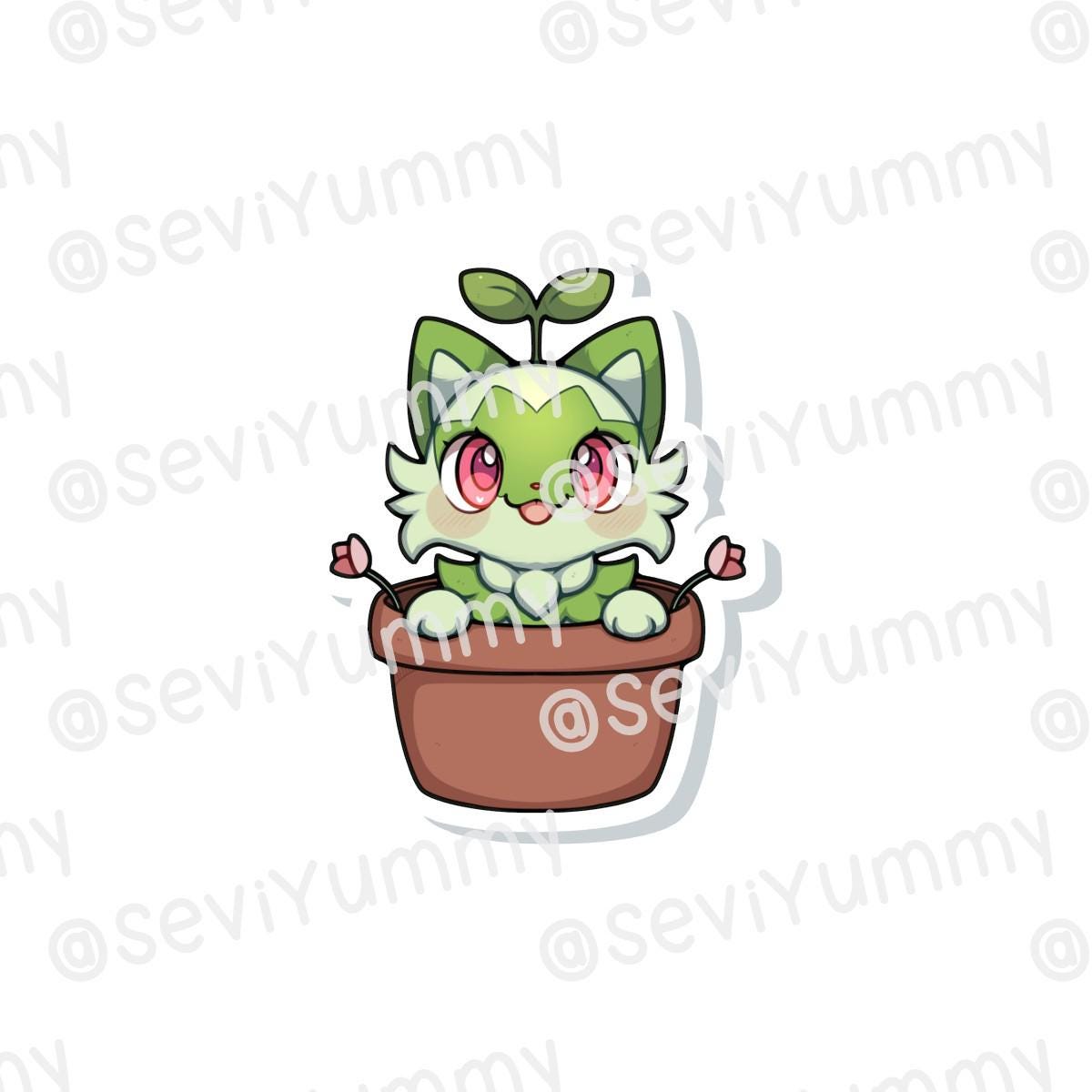 Sprigatito Potted Sticker