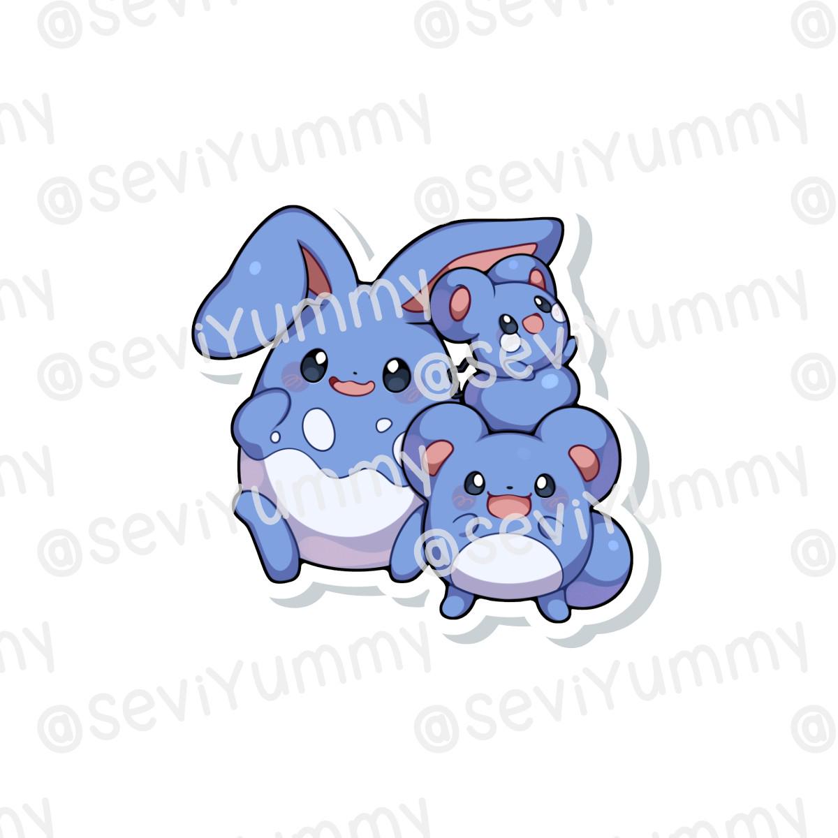 Azurill Marrill Azumarill Sticker