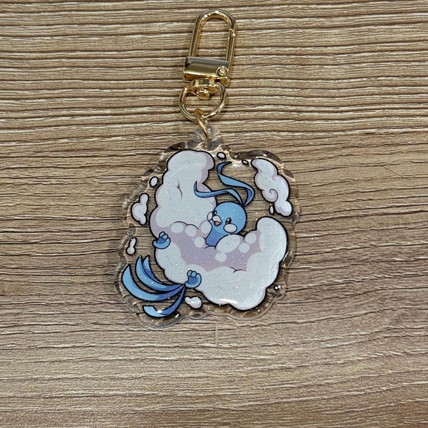 Altaria 2” Acrylic Keychain | Double Sided Glitter Epoxy