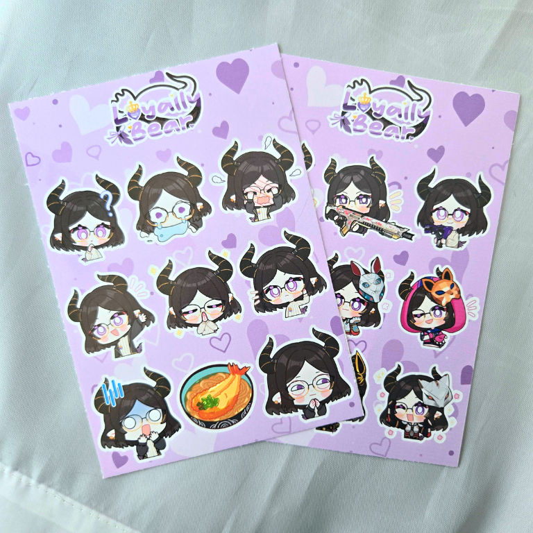 LoyallyBear Vinyl Sticker Sheets / Individual Stickers
