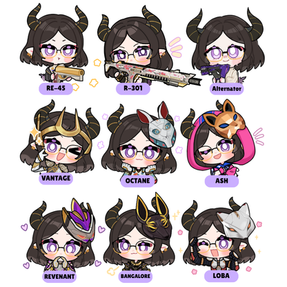LoyallyBear Vinyl Sticker Sheets / Individual Stickers