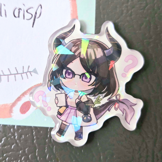 Loyallybear Shopping List 2" Holographic Shattered Glass Magnet
