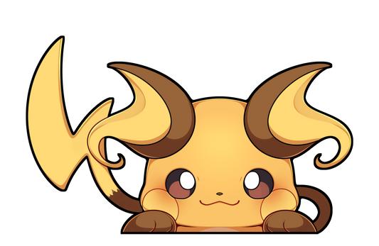 Raichu Peeker Car Decal