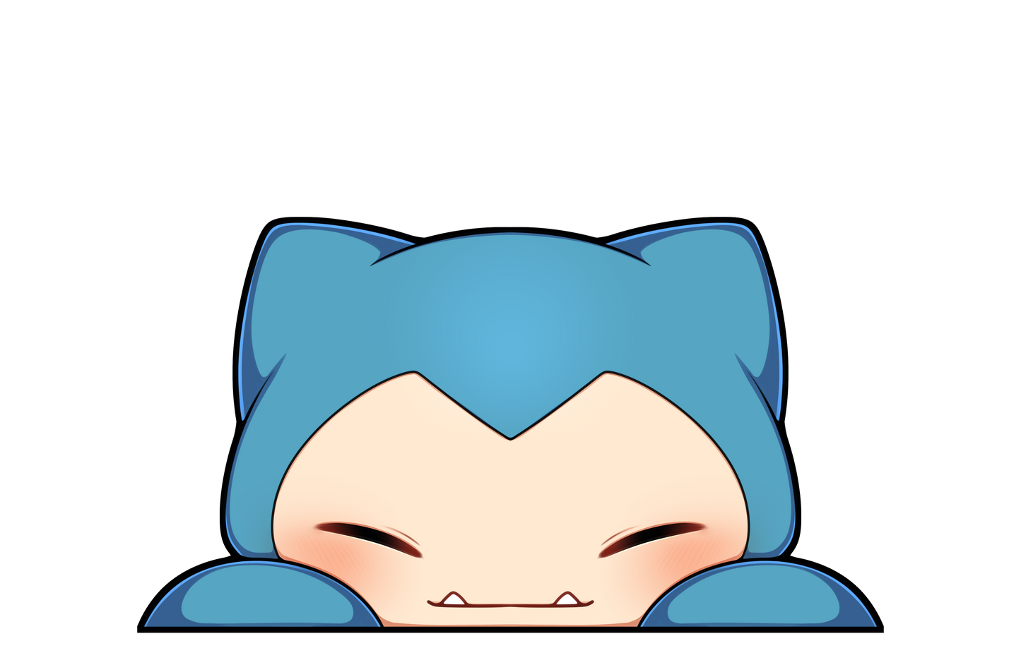 Snorlax Peeker Car Decal