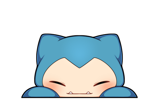 Snorlax Peeker Car Decal