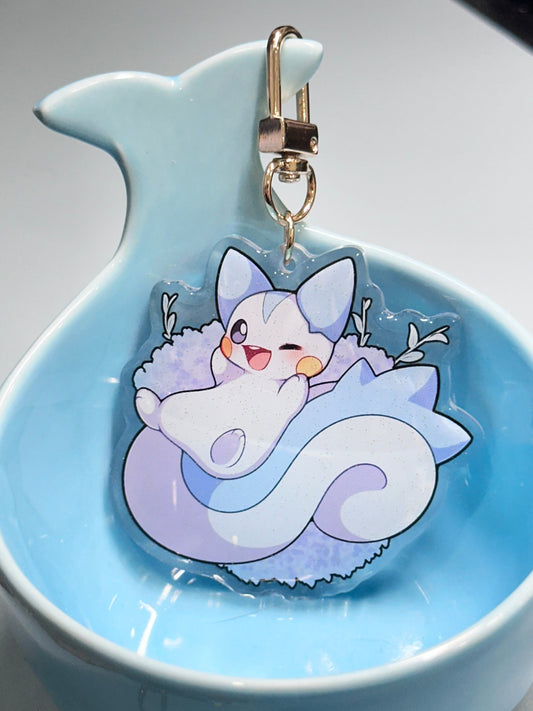 Pachirisu 2.5” Acrylic Keychains | Double Sided Glitter Epoxy