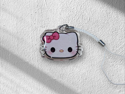 Chibi Animals 1.5” Acrylic Glitter Charms | Cute Kawaii Accessories