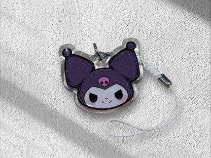 Chibi Animals 1.5” Acrylic Glitter Charms | Cute Kawaii Accessories