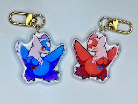 Legendary Latios Latias 2” Acrylic Keychain | Double Sided Epoxy