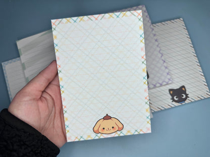 Cute Animals Memo Note Pad | Kawaii Art Pastel Aesthetic Stationery | School Supplies, Journaling, Scrapbooking
