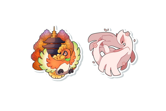 Lugia Ho-Oh Stickers
