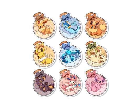 Cloudy Terrarium Eeveelution Stickers