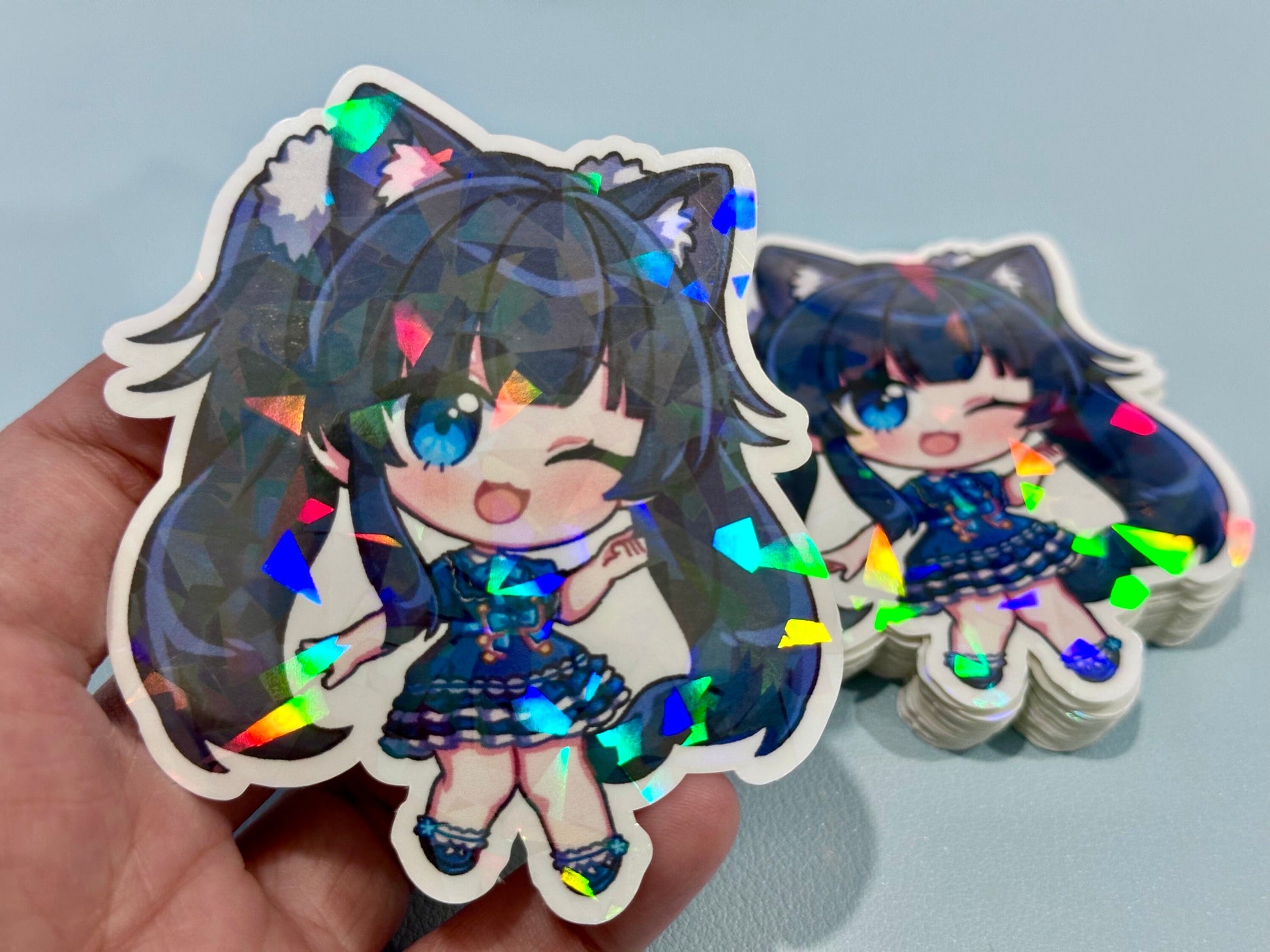 Custom Holographic Vinyl Stickers | Die Cut Stickers | Logo Stickers | 2" 3" 4" Any Shape