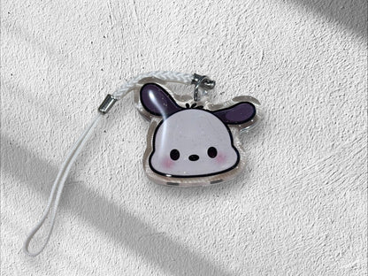 Chibi Animals 1.5” Acrylic Glitter Charms | Cute Kawaii Accessories