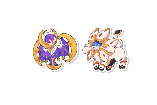 Lunala Solgaleo Stickers