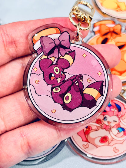 Cloudy Potion Eeveelution 2" Acrylic Keychains | Double Sided Glitter Epoxy