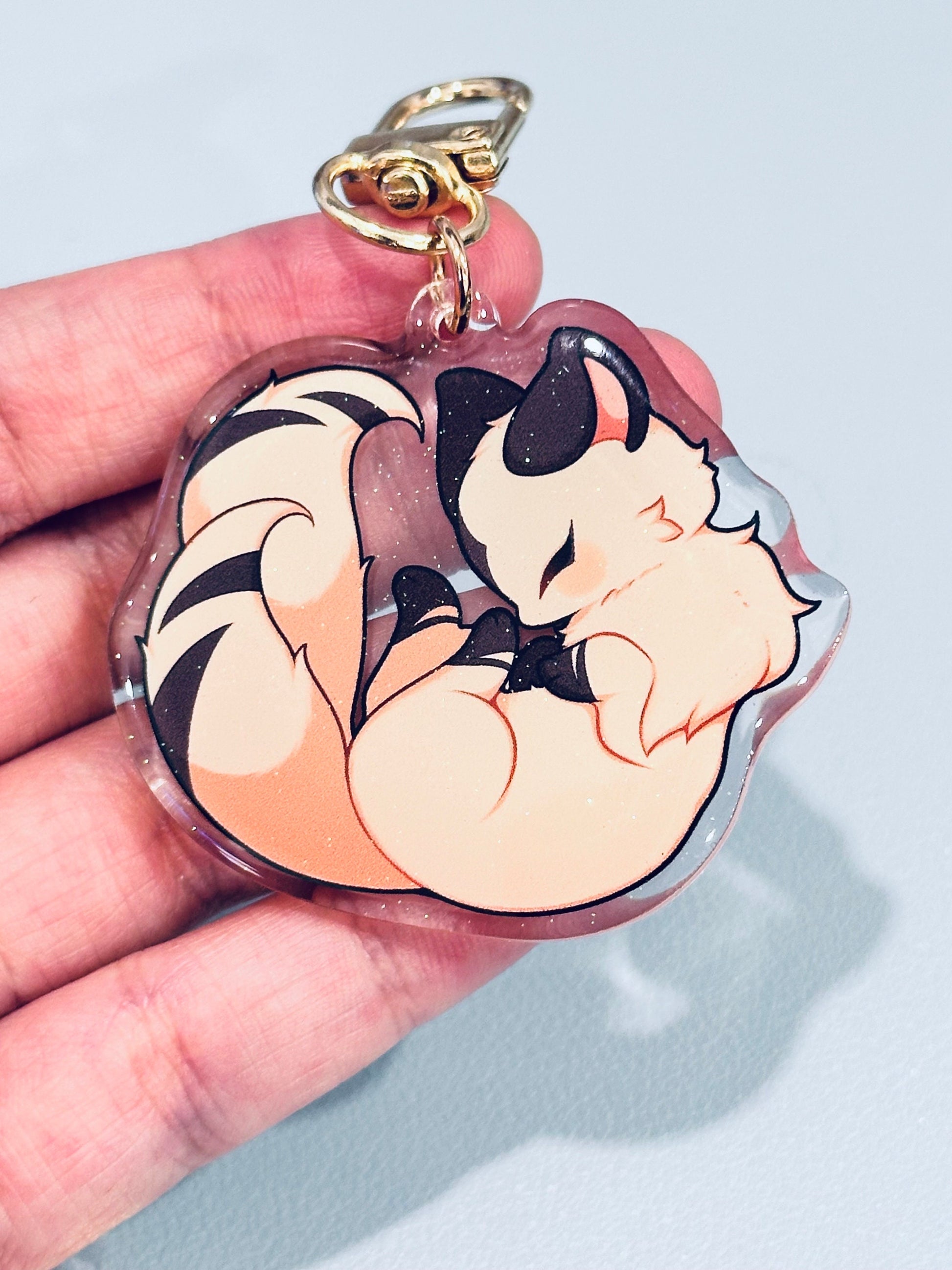 Kirara 2” Acrylic Keychains | Double Sided Glitter Epoxy
