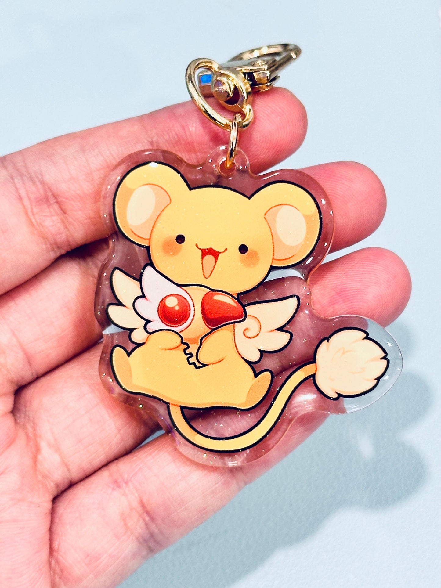 Cerberus Kero 2” Acrylic Keychains | Double Sided Glitter Epoxy