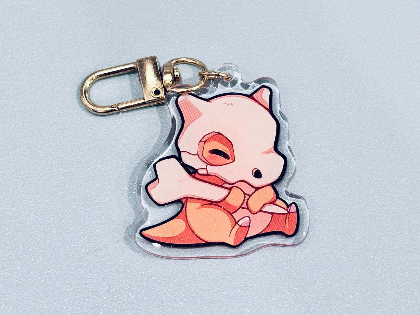 Cubone 2” Acrylic Keychain | Double Sided Glitter Epoxy