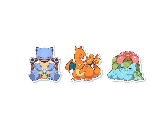 Gen 1 Starter Stickers