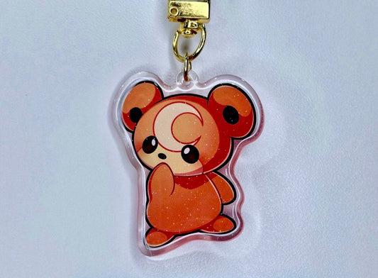 Teddiursa 2” Acrylic Keychains | Double Sided Glitter Epoxy