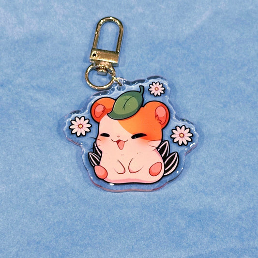 Hamster 2” Acrylic Keychains | Double Sided Glitter Epoxy