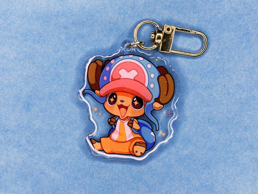 Chopper 2” Acrylic Keychains | Double Sided Glitter Epoxy