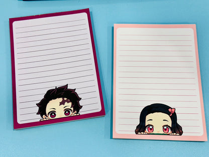 Memo pads Chibi Anime Peeker Characters Note Pad | School Supplies, Journaling, Scrapbooking