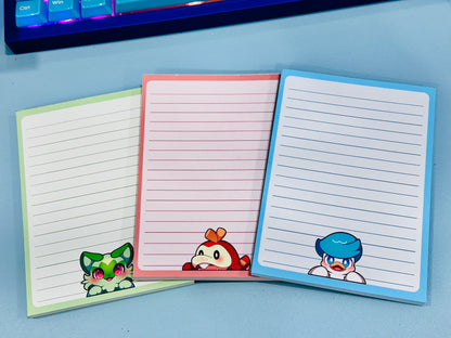 Memo NotePad Poke Starters Peekers Gen 9 | School Supplies, Scrapbooking, Journaling, to do list