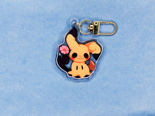Mimikyu 2” Acrylic Keychains | Double Sided Glitter Epoxy