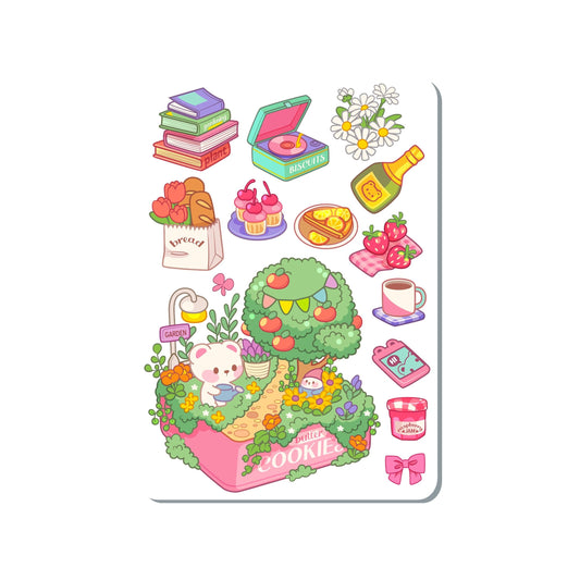 Gardening Bear Vinyl Sticker Sheet Great for Planners, Journaling, Scrapbooking, Laptop, Water Bottle | SS069