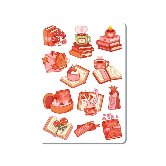 Romance Book Club Vinyl Sticker Sheet Great for Planners, Journaling, Scrapbooking, Bullet Journals, Laptop, Water Bottle | SS089
