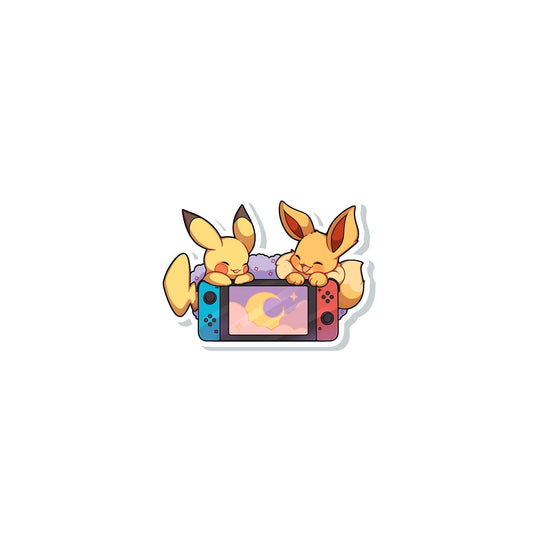 Pika Eevee Console Sticker