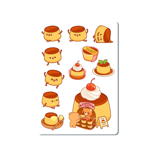 Bear Pudding Vinyl Sticker Sheet Great for Planners, Journaling, Scrapbooking, Bullet Journals, Laptop, Water Bottle | SS023