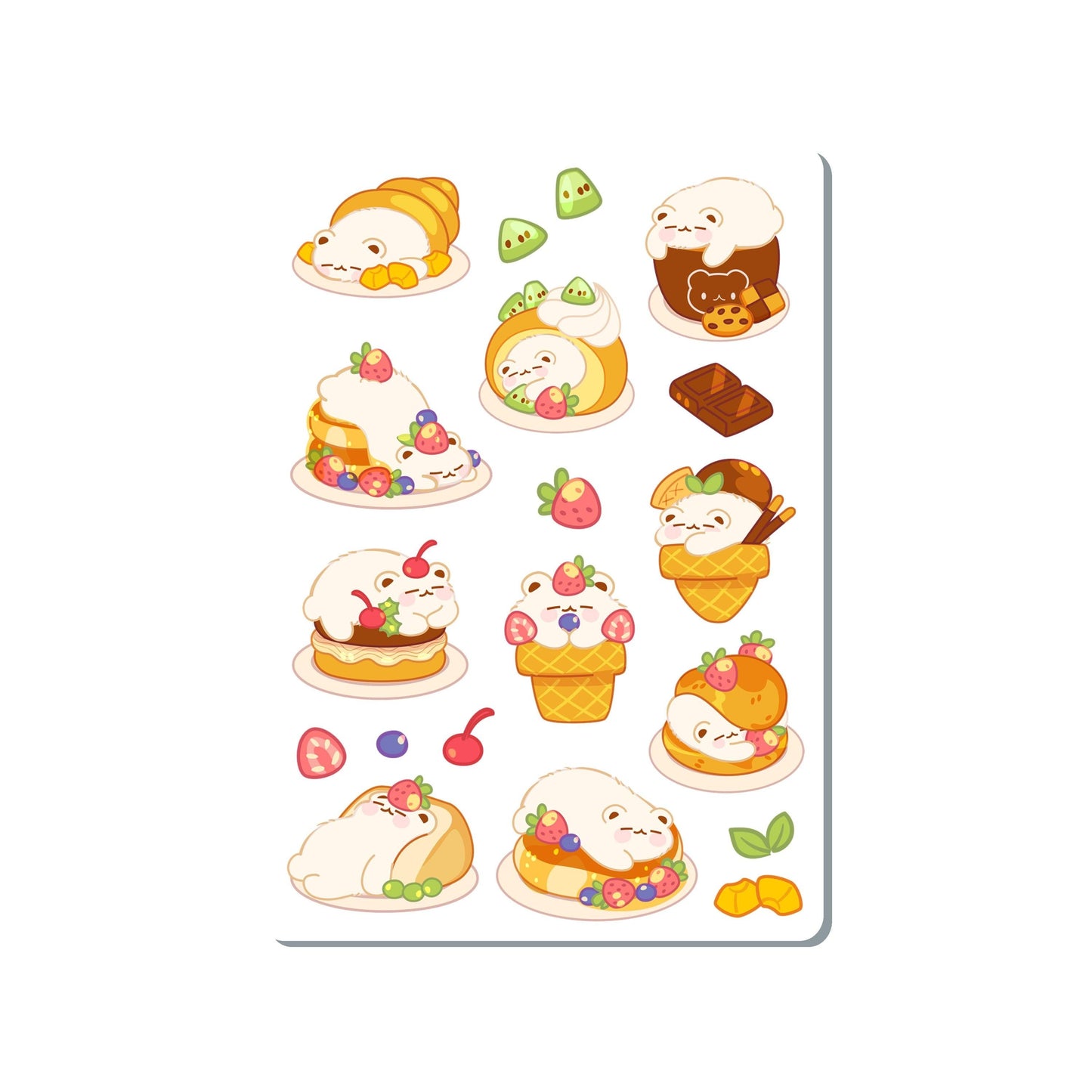 Polar Bear Sweets Vinyl Sticker Sheet Great for Planners, Journaling, Scrapbooking, Bullet Journals, Laptop, Water Bottle | SS031