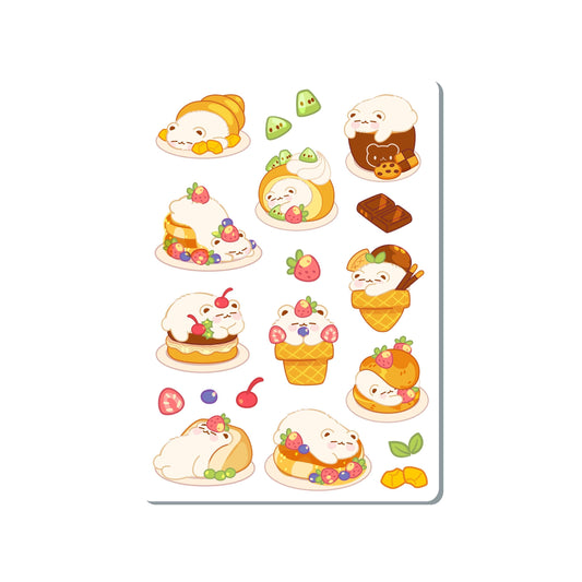 Polar Bear Sweets Vinyl Sticker Sheet Great for Planners, Journaling, Scrapbooking, Bullet Journals, Laptop, Water Bottle | SS031