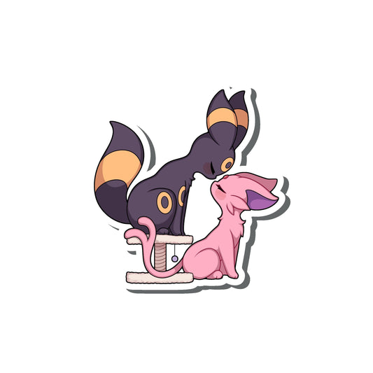 Umbreon Espeon Stickers | Waterproof | Matte, Holographic Finishes