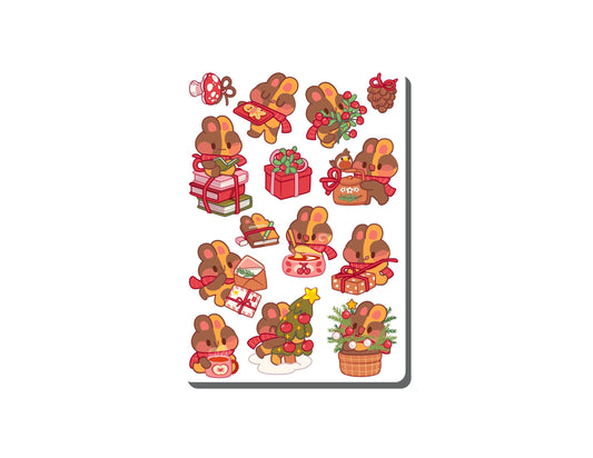 Harlequin Bunny Vinyl Sticker Sheet Great for Planners, Journaling, Scrapbooking, Bullet Journals, Laptop, Tumbler, Bottle | SS0128