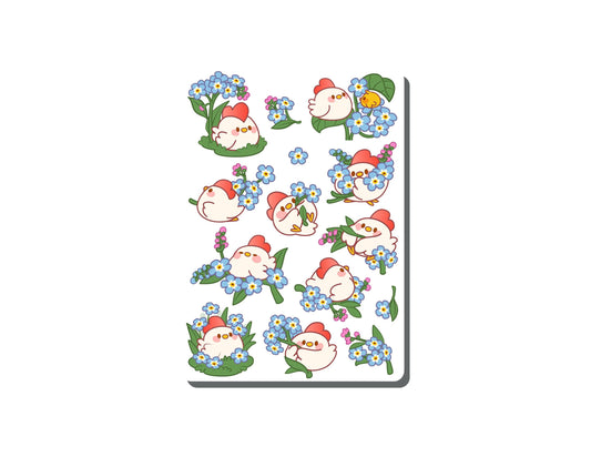 Chicken Forget Me Not Flower | SS0125