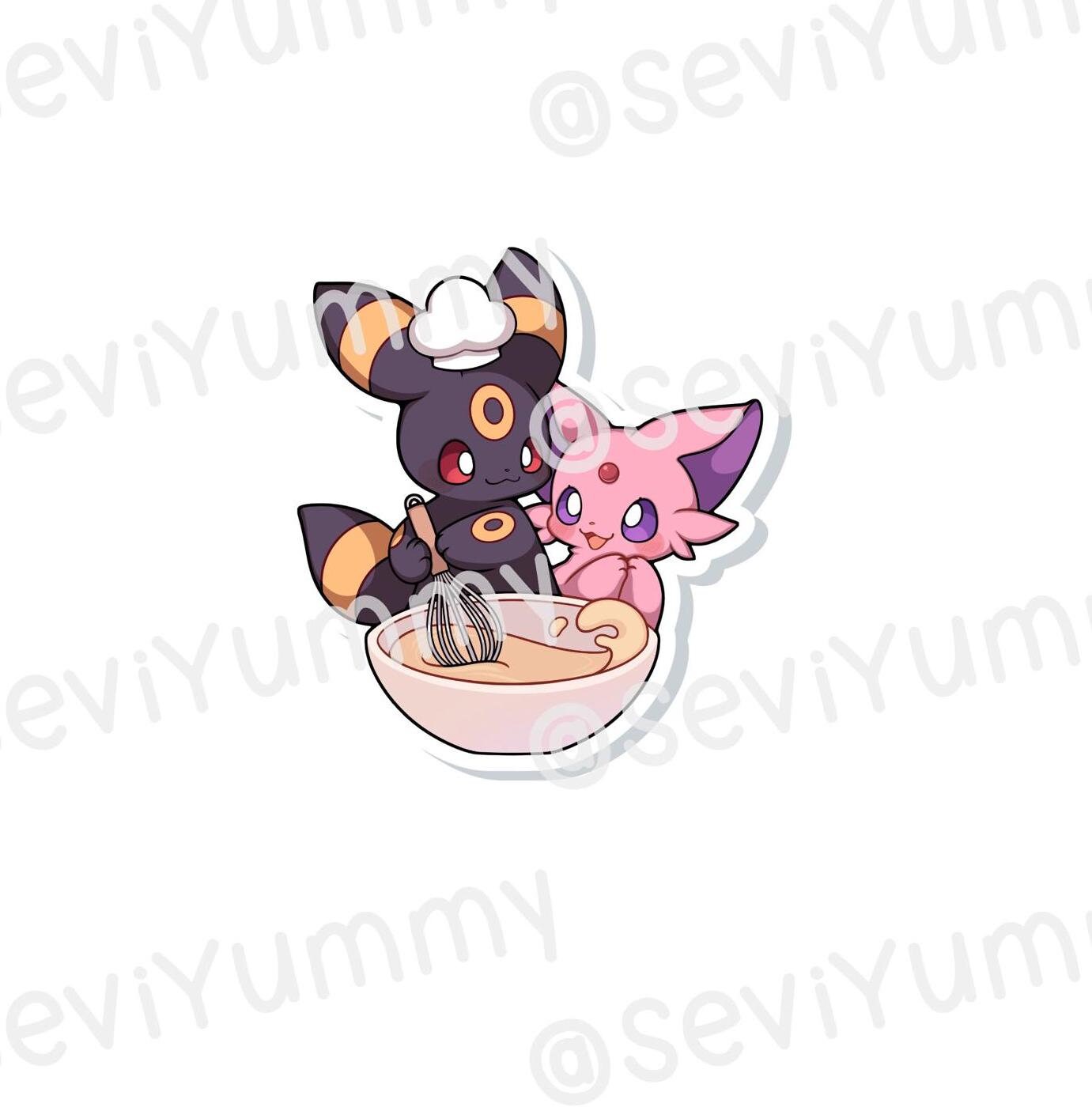 Umbreon Espeon Baking Sticker