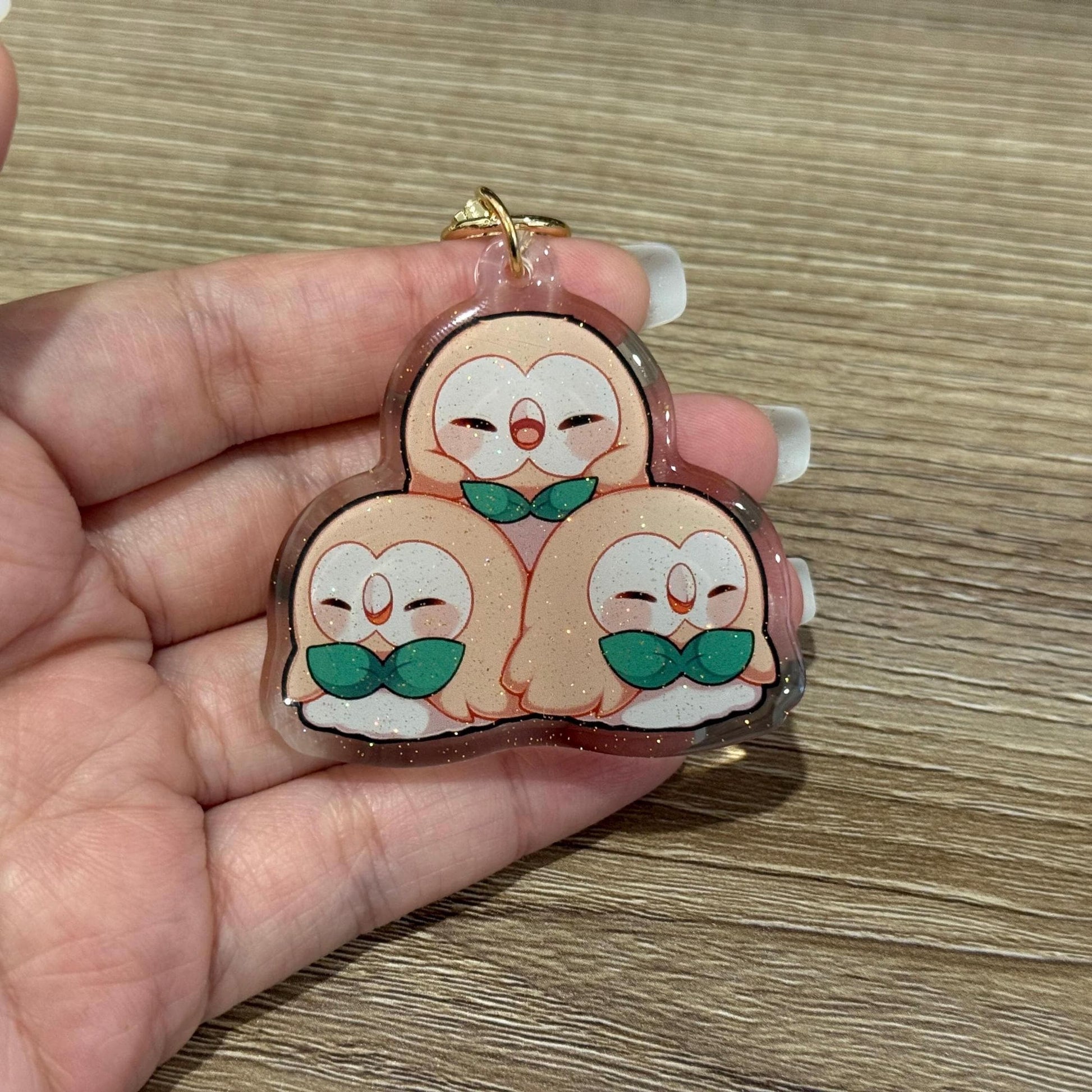 Rowlet 2" Acrylic Keychain