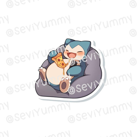 Snorlax Pizza Sticker