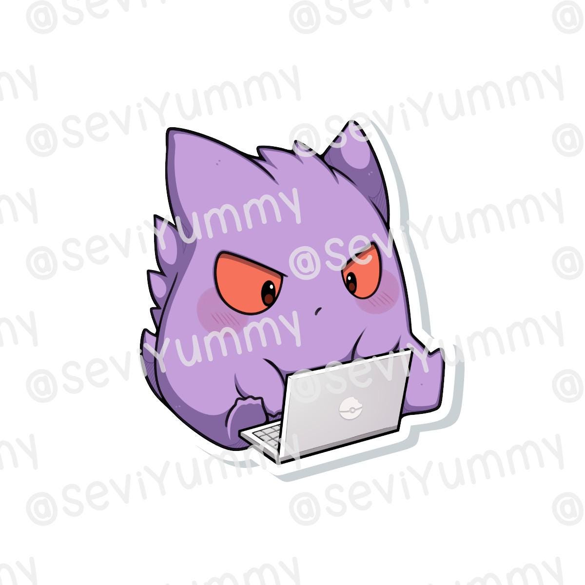 Gengar Working Sticker